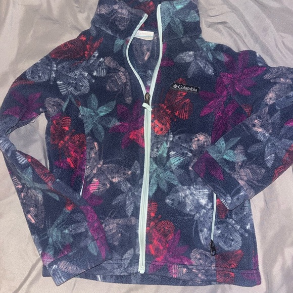 Columbia Multicolor Floral Fleece Jacket - Picture 1 of 3